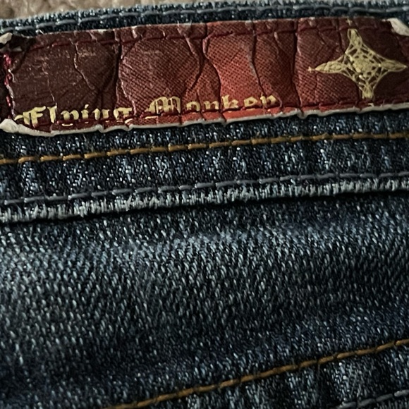 Vintage “Flying Monkey” Blue Denim Jeans- Size: 5 - Picture 6 of 13